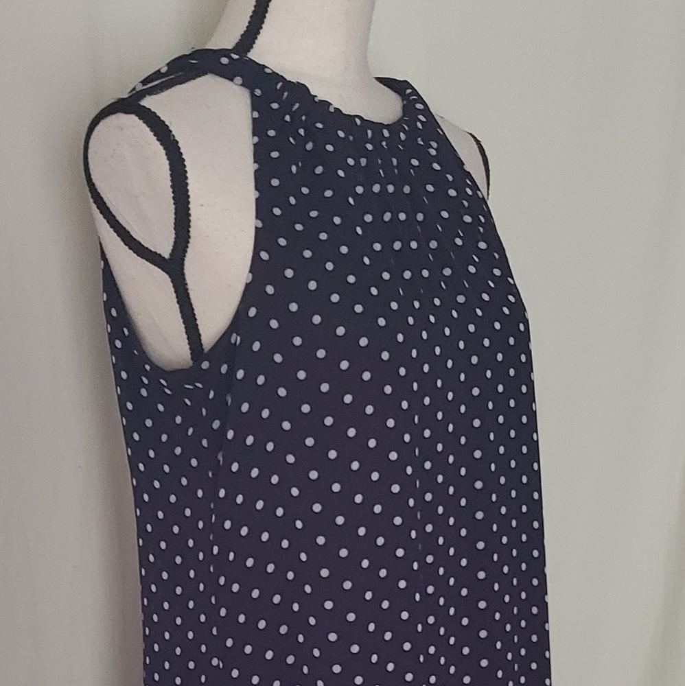 𝅺msk Blue & White Polka Dot Dress